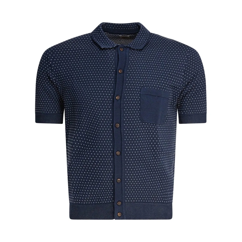 Rakki' Chemise Short-Sleeved Button-Up Shirt Blue
