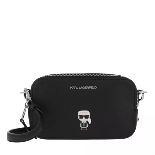 Karl Lagerfeld K/Ikonik Metal Pin Camera Bag  Black Crossbody Bag