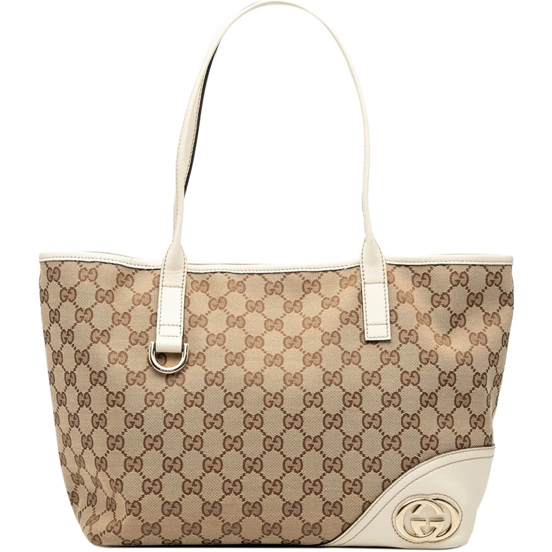Gucci Shopper GG Canvas New Britt Tote braun