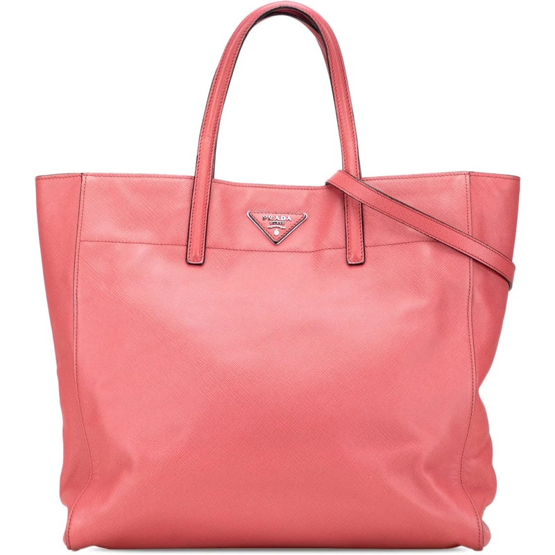 Prada Schultertasche Saffiano Soft Tote rose