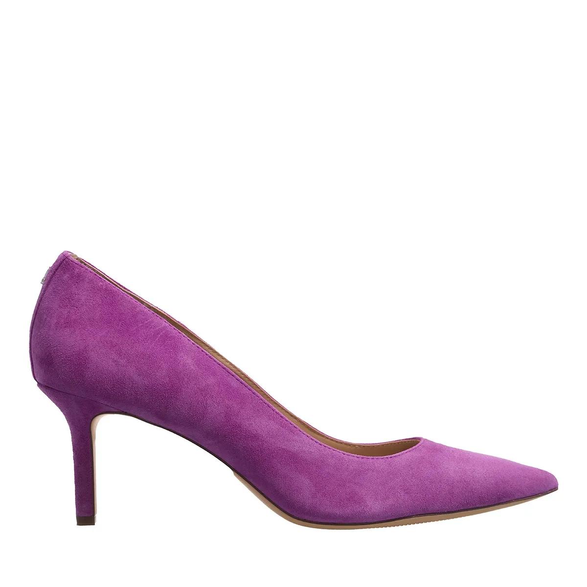 Lauren Ralph Lauren Hohe Schuhe - Lanette-Pumps-Closed Toe - Gr. 39,5 (EU) - in Lila - für Damen - aus Leder & aufgeraut & Synthetisches Material & 