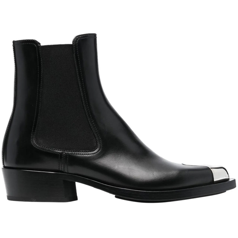 Alexander McQueen Stiefel Alexander McQueen Leather Boots schwarz