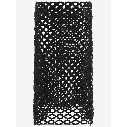 Niccolò Pasqualetti Midi-Röcke Cotton Skirt With Geometric Pattern Black (Image 2)