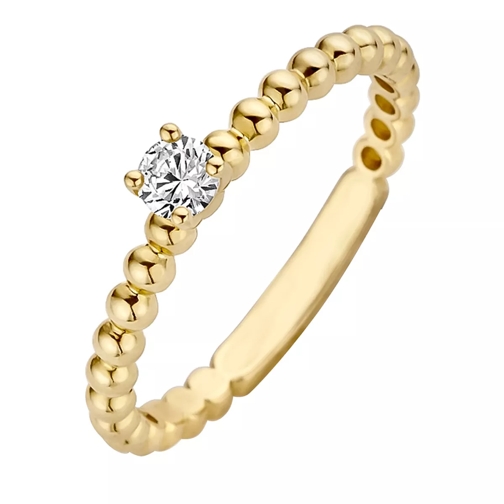 Blush Ring 1111YZI - Gold (14k) with Zirconia Yellow Gold Solitaire Ring