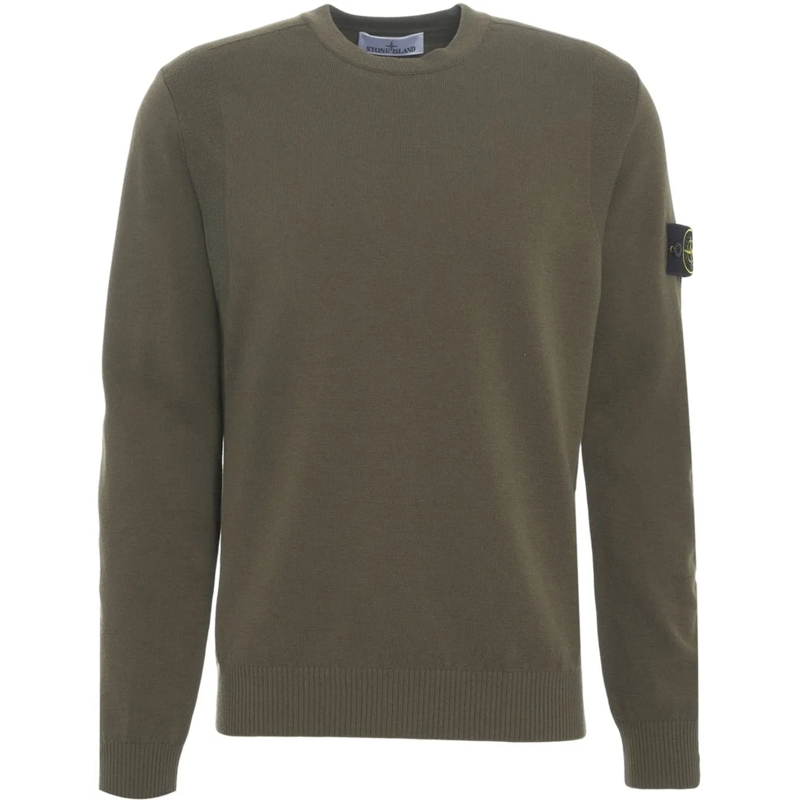 Stone Island  Sweater with logo detail grün