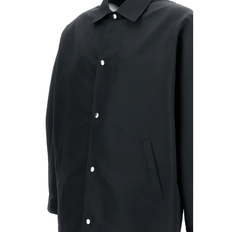 Givenchy  Pointed Collar Black Button-Up Coach Jacket Neutrals(Image 3)