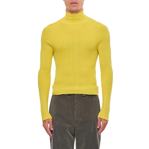 RIER Pullover Yellow Ribbed Turtleneck Yellow