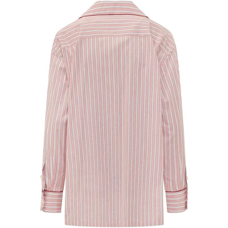 Dolce&Gabbana Bluse Camicia a Righe con Colletto e Tasca rose(Image 2)