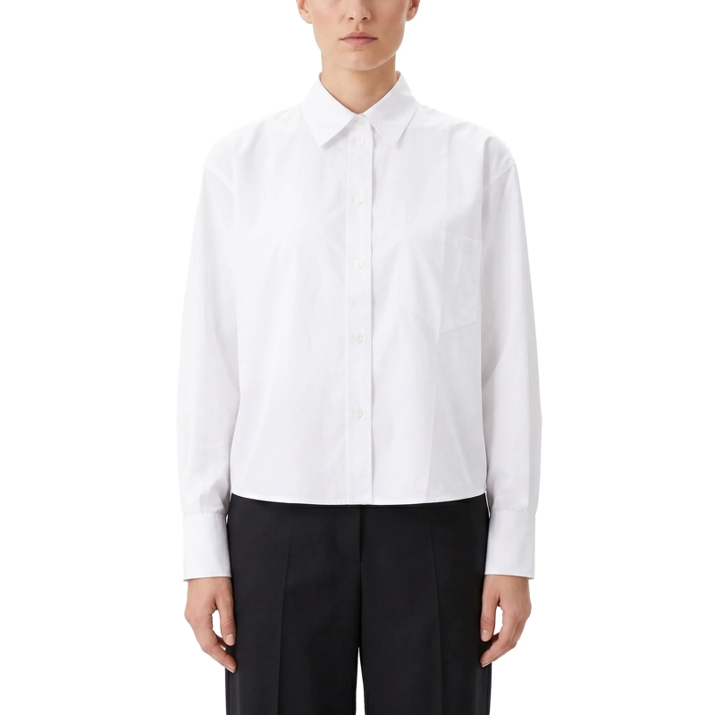 Victoria Beckham Chemisier Hemdbluse aus Baumwolle weiß(Image 2)