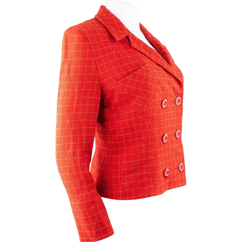 Christian Dior Übergangsjacke Christian Dior Striped Lady Jacket (D38 / FR40) rot