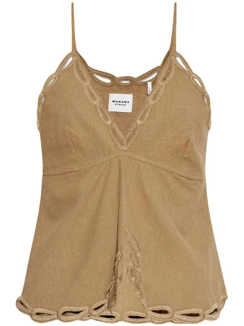 Thumbnail - Etoile Isabel Marant - Tomeki Top - Größe 38 - beige
