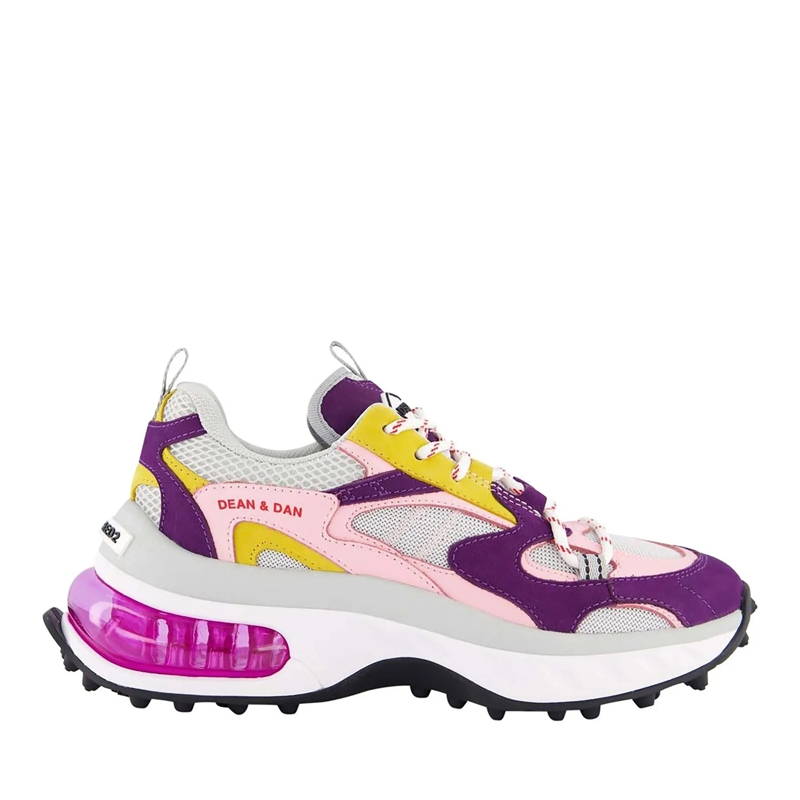 Dsquared2 Low-Top-Sneaker Dames Bubble Sneaker Paars/Multi gelb
