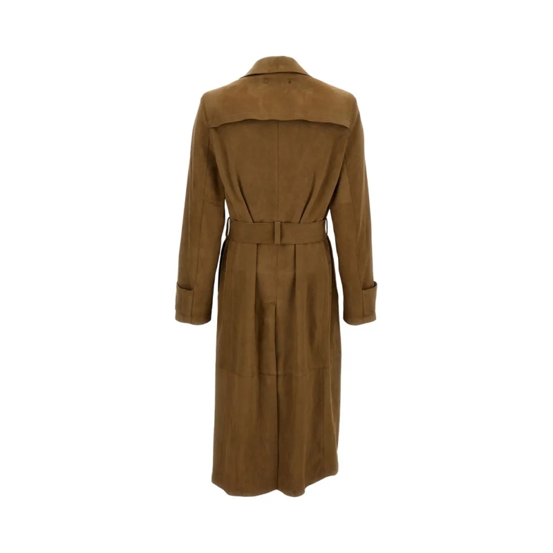 Golden Goose Wintermantel Brown Long Suede Trench Coat Brown(Image 2)
