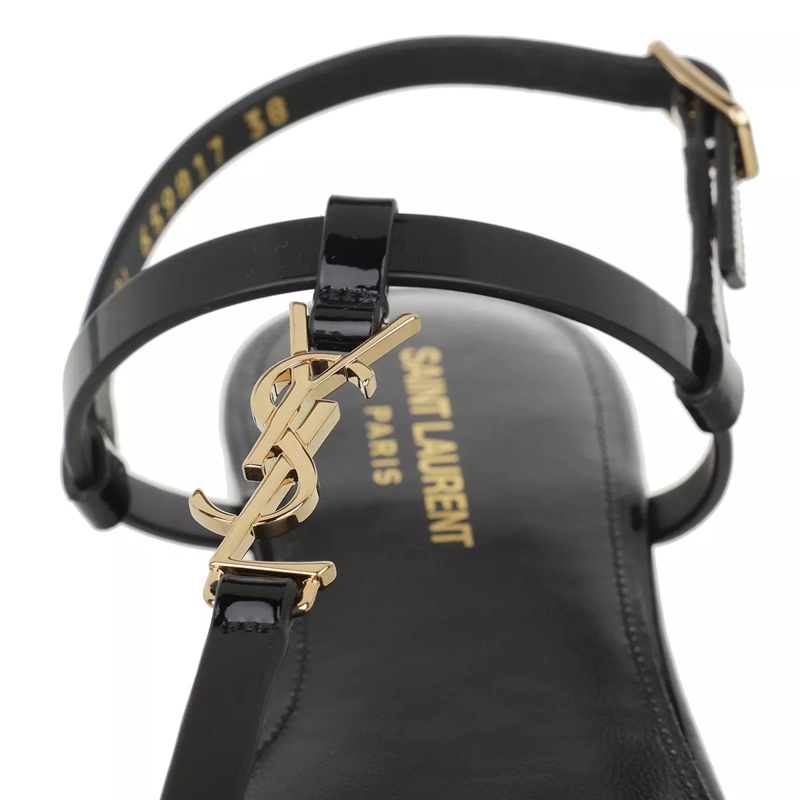 Saint Laurent Sandalen Cassandra Flat Sandals Leather Black (Image 3)