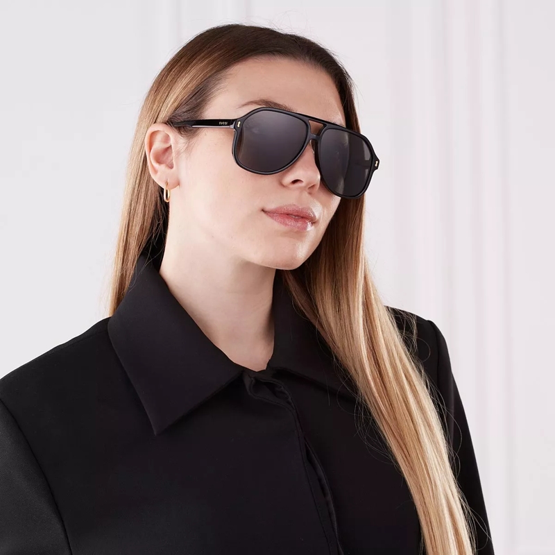 Gucci Sonnenbrille GG1042S-001 60 Sunglass Man Acetate Black-Black-Grey(Image 2)