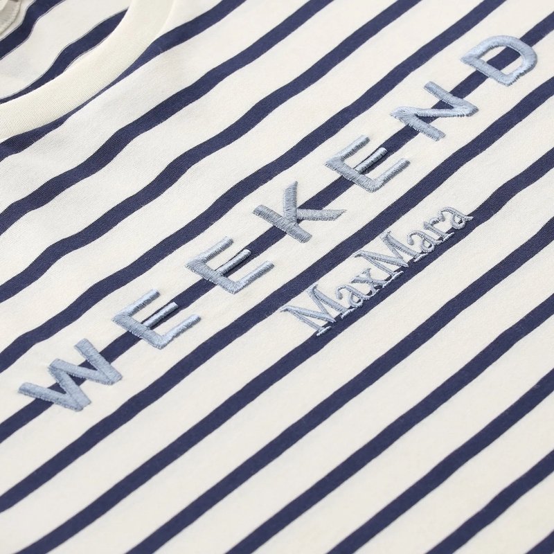WEEKEND Max Mara T-Shirt Gestreiftes T-Shirt Bora weiß(Image 3)