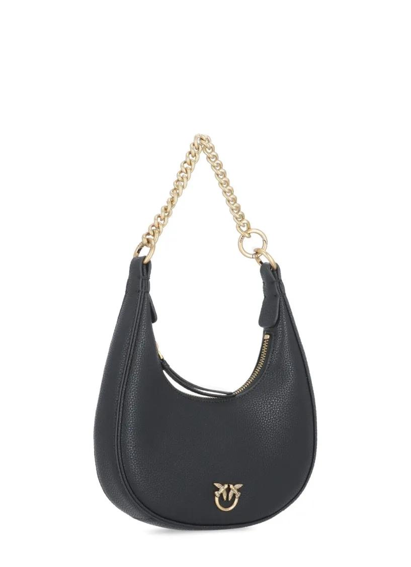 Pinko Mini Hobo Tas Herfst Winter Collectie Black Dames