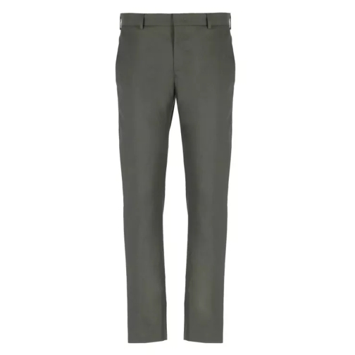 Pt Torino Green Cotton Tailored Trousers Green 