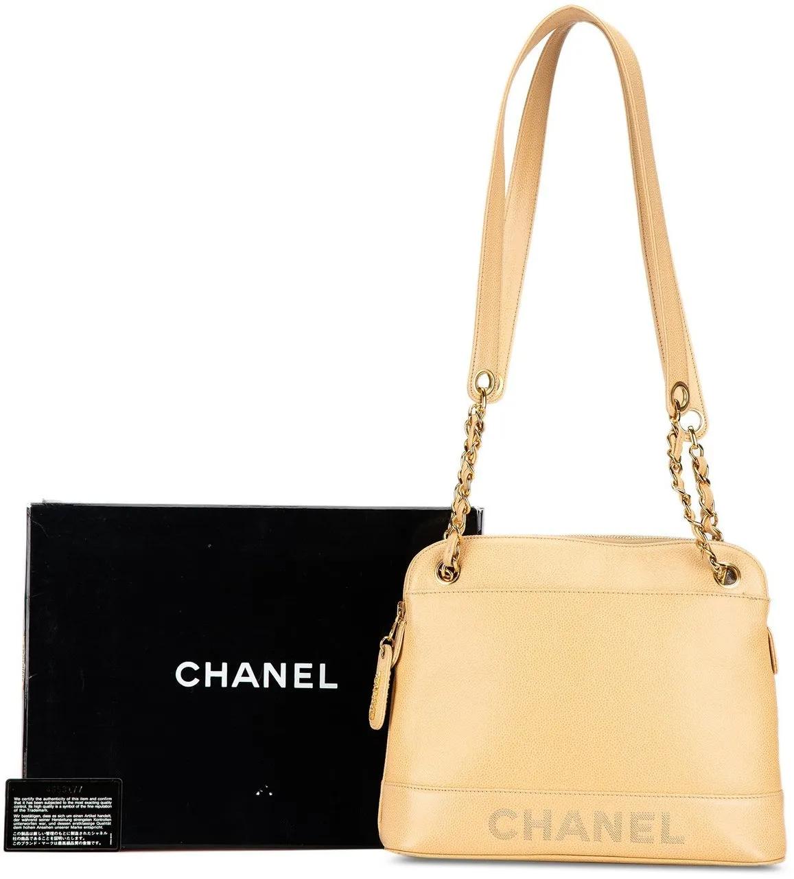 Chanel Hobo bags 1996-1997 Caviar Shoulder Bag in geel