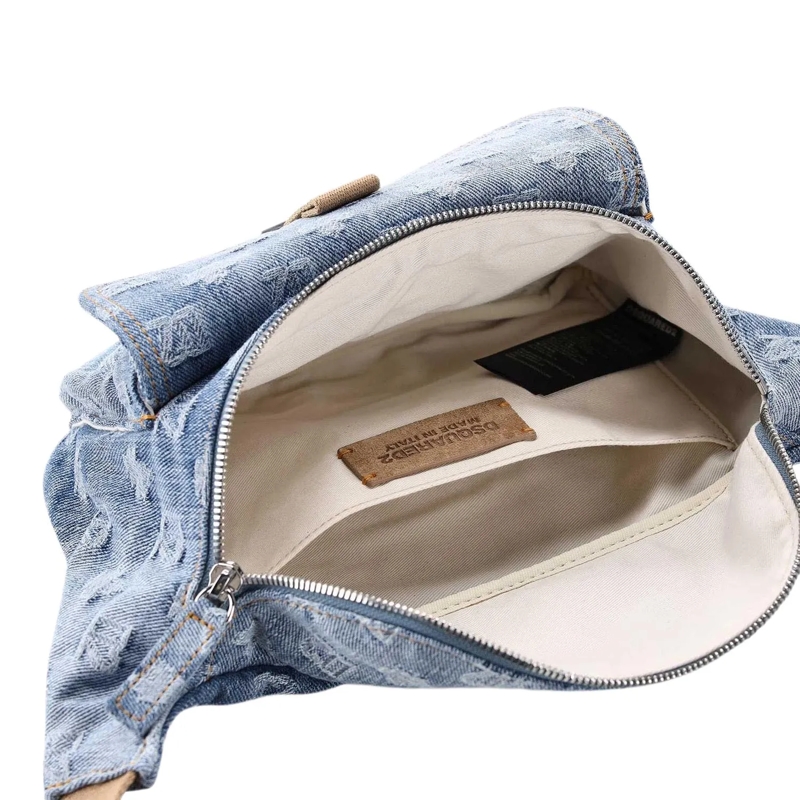 Dsquared2 Crossbody Bag Gürteltasche aus Denim blau(Image 4)