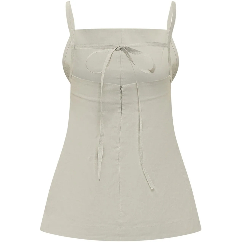 Studio Nicholson Top Top Raddle Apron con Spalline grau(Image 2)