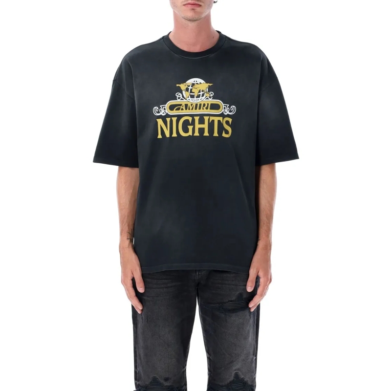 Amiri T-shirt Night Oversized T-Shirt Black