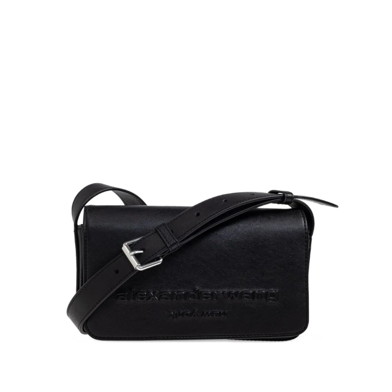 Alexander Wang Schultertasche Punch Flap Crossbody Leather Small Black