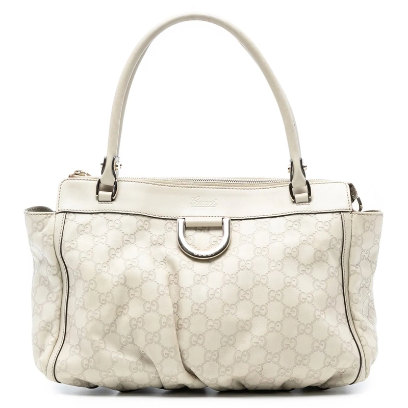 Gucci Shopper Guccissima Abbey D Ring Tote weiß