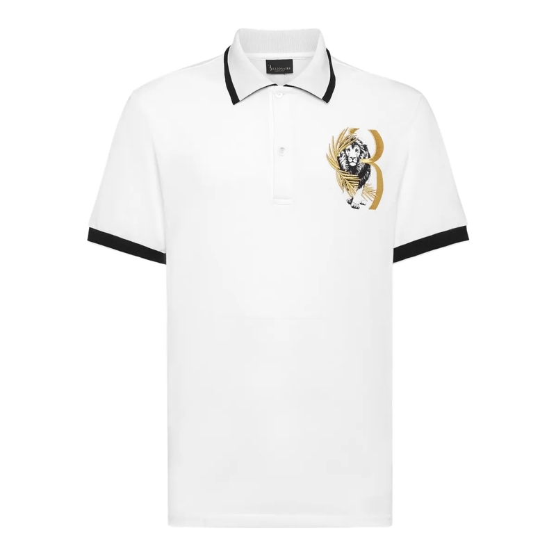 BILLIONAIRE Top Poloshirt weiss