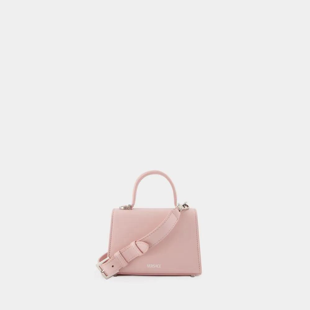 Versace Shoppers Mini Medusa 95 Crossbody Leather Pink in roze