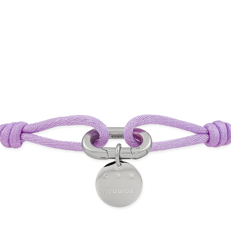 Copenhagen Armband Edelstahl Fabric Link lila(Image 3)