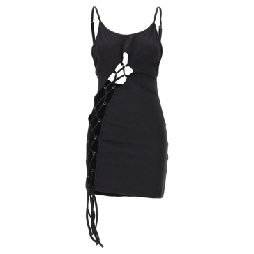 ワンピース Heron Preston 'Lace-up' dress Heron Preston 'Lace-Up' Dress Black | Minikleid