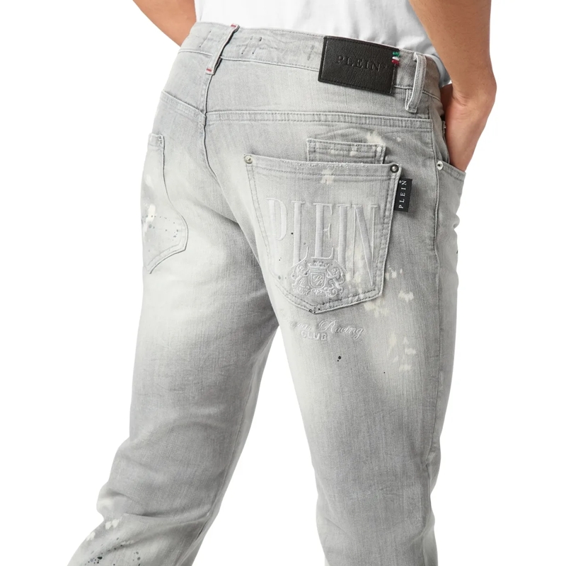 Philipp Plein Jeans mit geradem Bein Jeans Regular Fit Racing grau(Image 4)