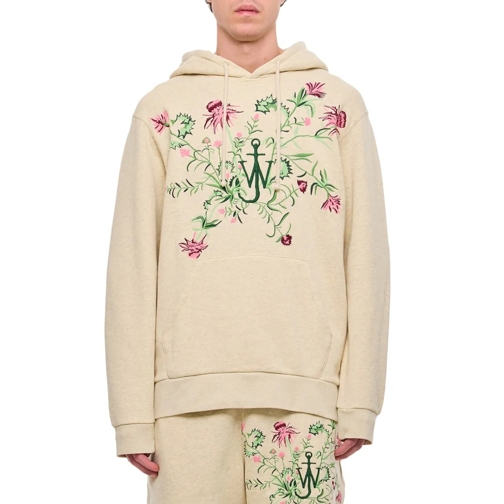 J.W.Anderson Hoodie Pol Thistle Embroidery Hoodie Neutrals