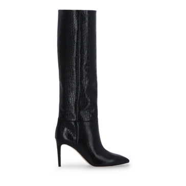 Black patent stiletto boots online