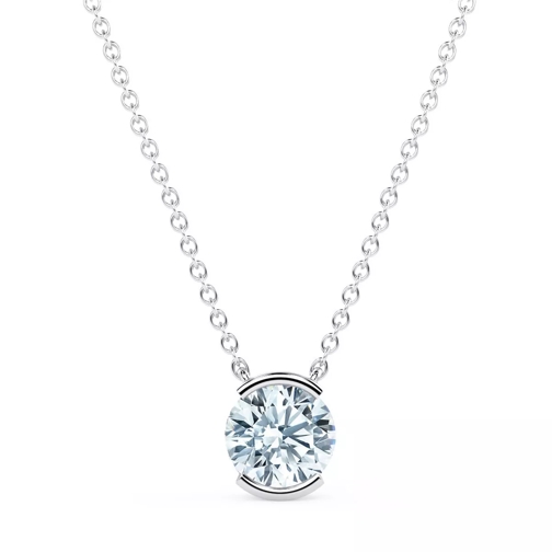 Pukka Berlin Lab Grown Diamond Half Iris Round Necklace White Gold Medium Necklace