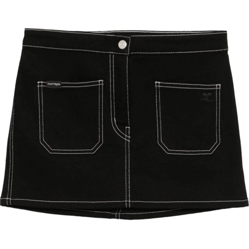 Courrèges Jupes midi Pre Skirts Black schwarz