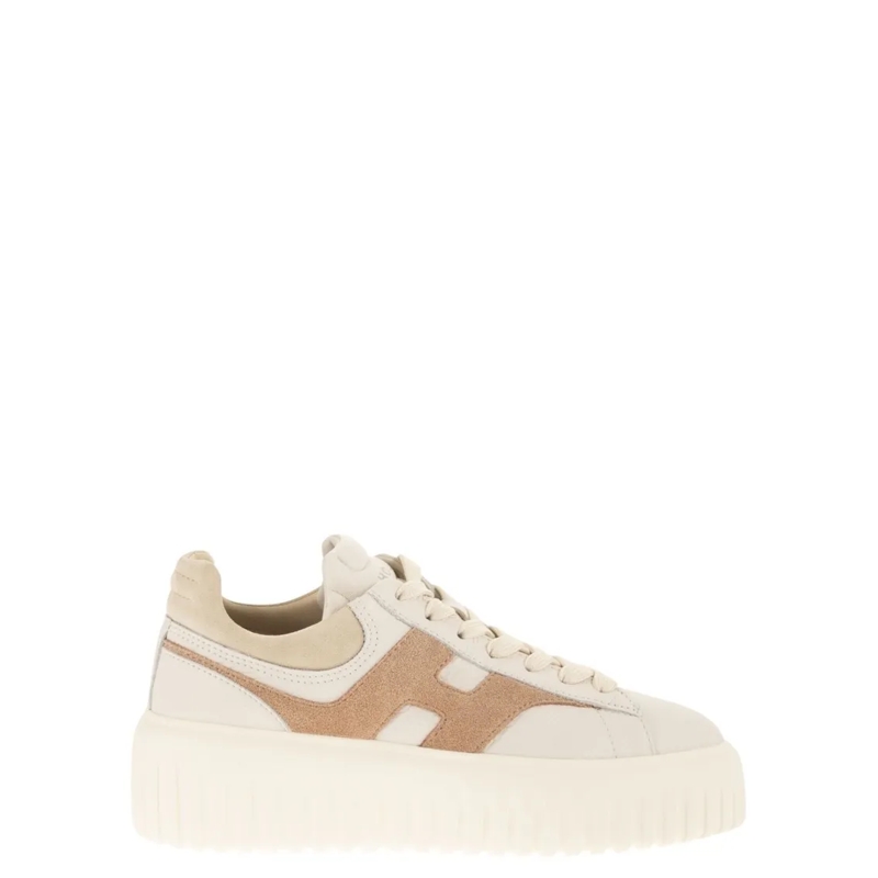 Hogan Lage-top sneaker H-Stripes Leather And Suede Trainers With Extra-Li Neutrals