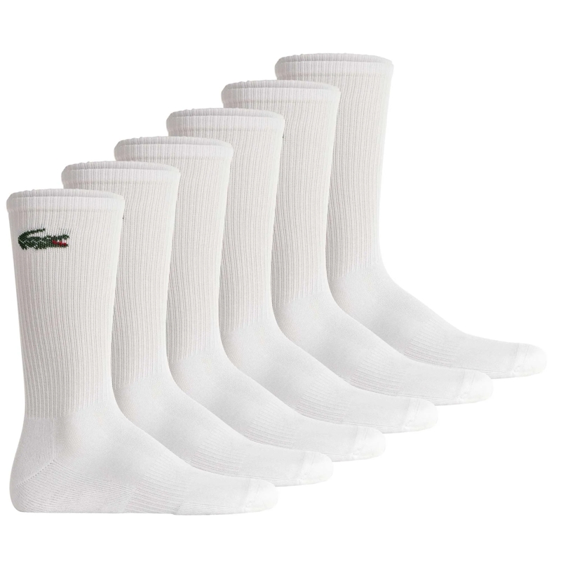 Lacoste  LACOSTE Unisex Socken im praktischen 6er Pack.Tenn weiss