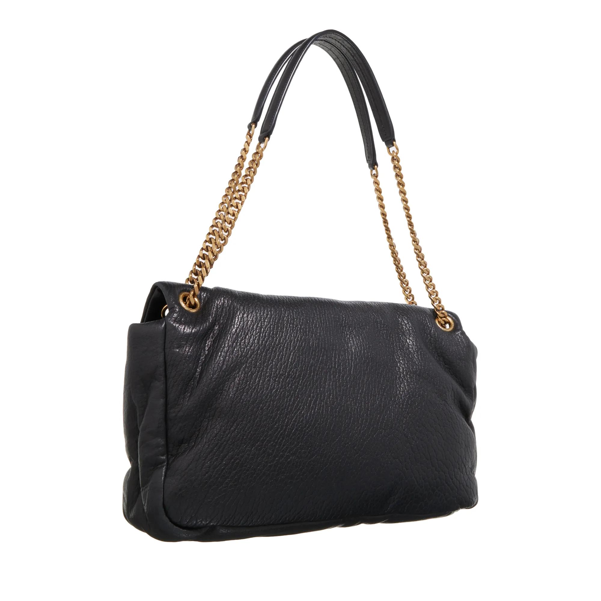 Saint Laurent Hobo bags Calypso Large Shoulder Bag in zwart