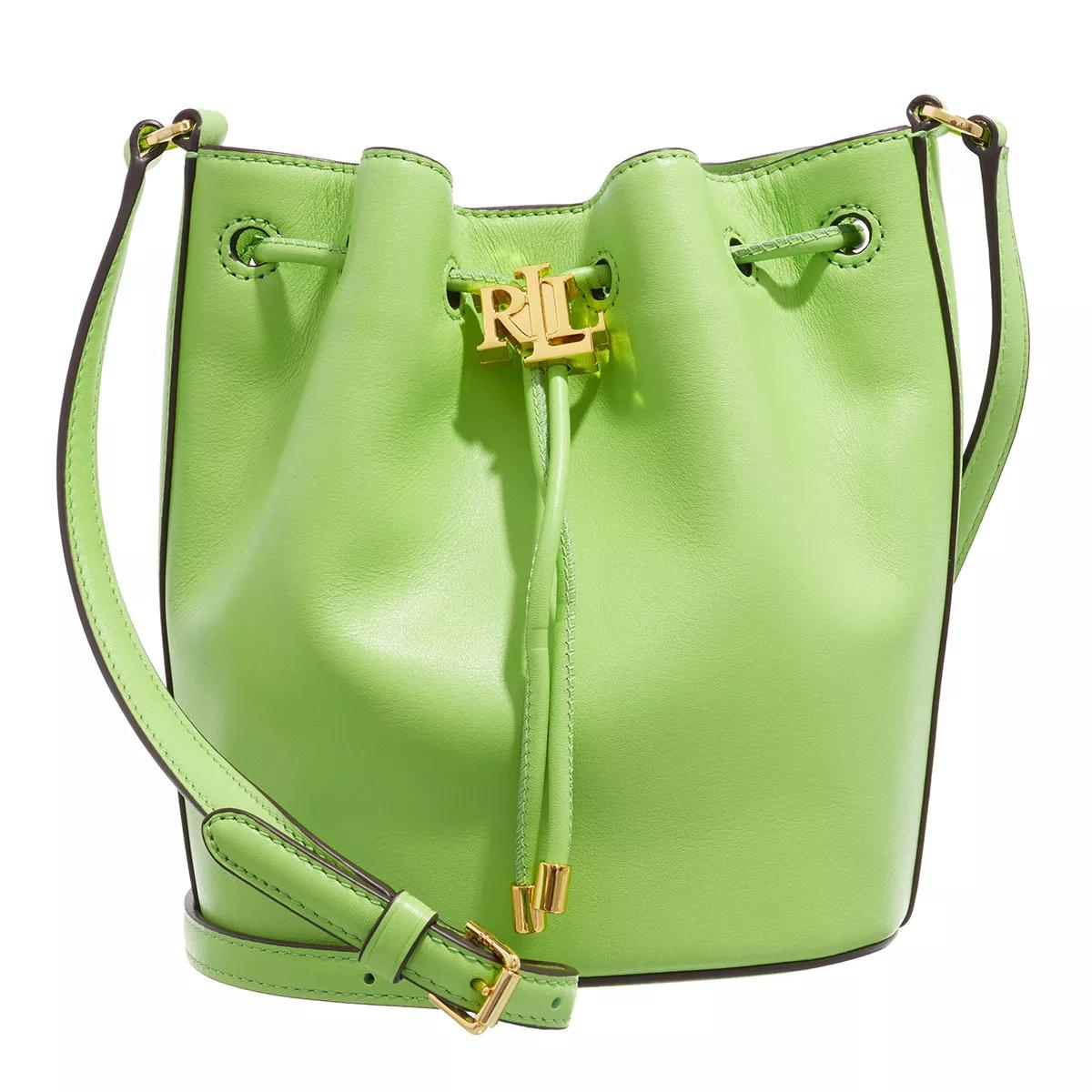 Ralph Lauren Andie Large Leather Bucket Bag Green Riviera - Buy At Outlet  Prices!