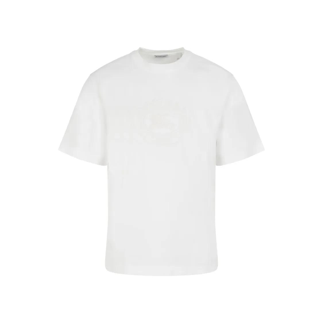 Burberry - Chalk White Cotton T-Shirt - Größe M - weiß