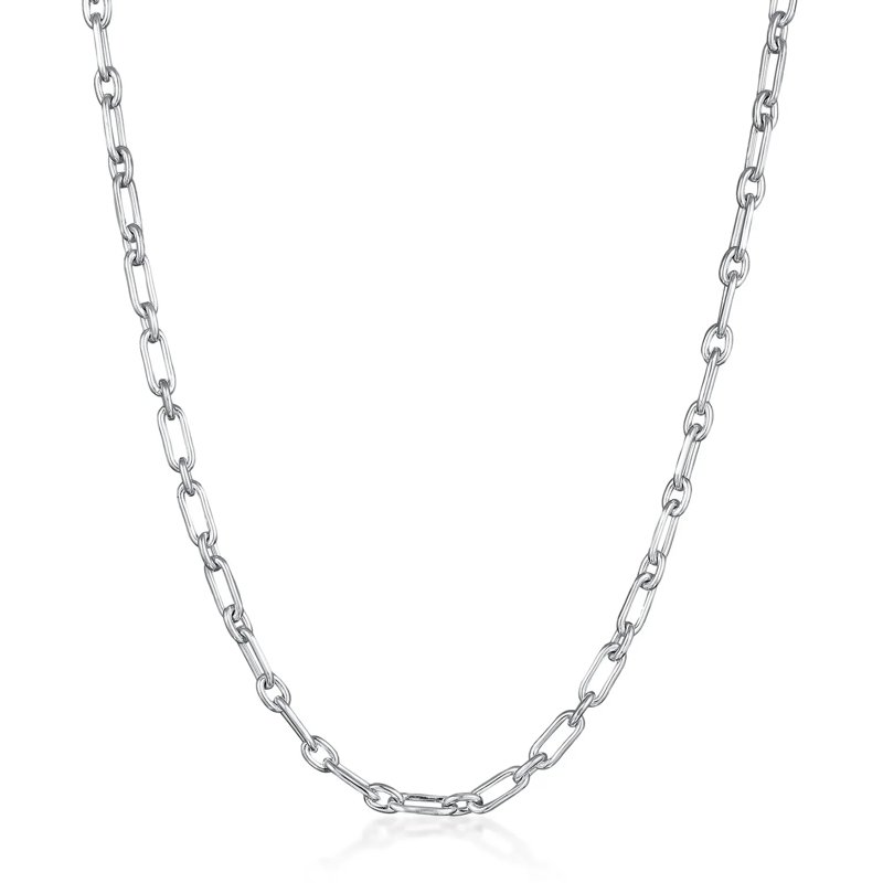 Kuzzoi Mittellange Halskette Halskette Halskette Gliederkette 925 Sterling Silb silber
