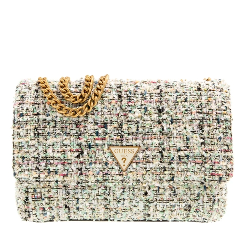 Guess Cessily Convertible Xbdy Flap Gold Multi Crossbody Bag