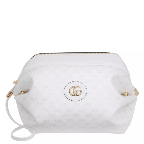 Gucci Mini GG Bag With Double G Leather White Crossbody Bag