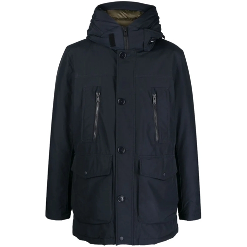 Woolrich Parka-Mäntel Midnight Blue Jacket With Logo Blue