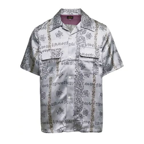 Needles Silver Bowling Shirt With All-Over Floreal Print I Grey 
