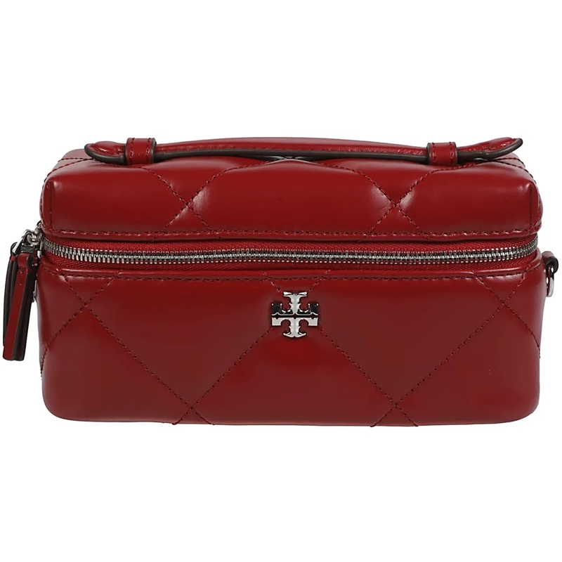 Tory Burch Tote Kira Diamond Quilt East-west Vanity Case Bag Red rot