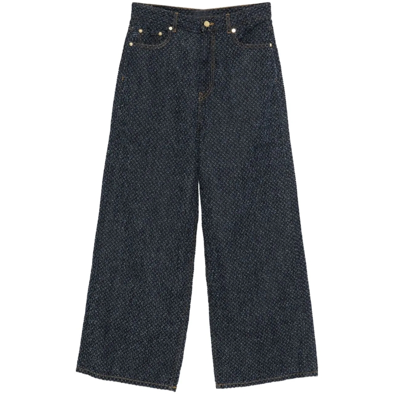 GANNI Jeans mit geradem Bein Jeans Blue blau