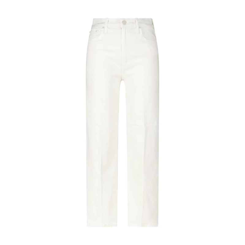 Mother Casual broeken Cropped Straight-Leg Jeans Creme